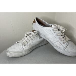 FRYE Sneakers Women's 9.5 Shoe Gia White Low Top Leather Casual Lace Up